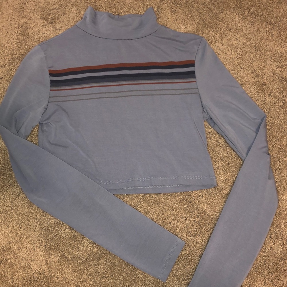 TAGS STILL ON long sleeve mock neck crop top